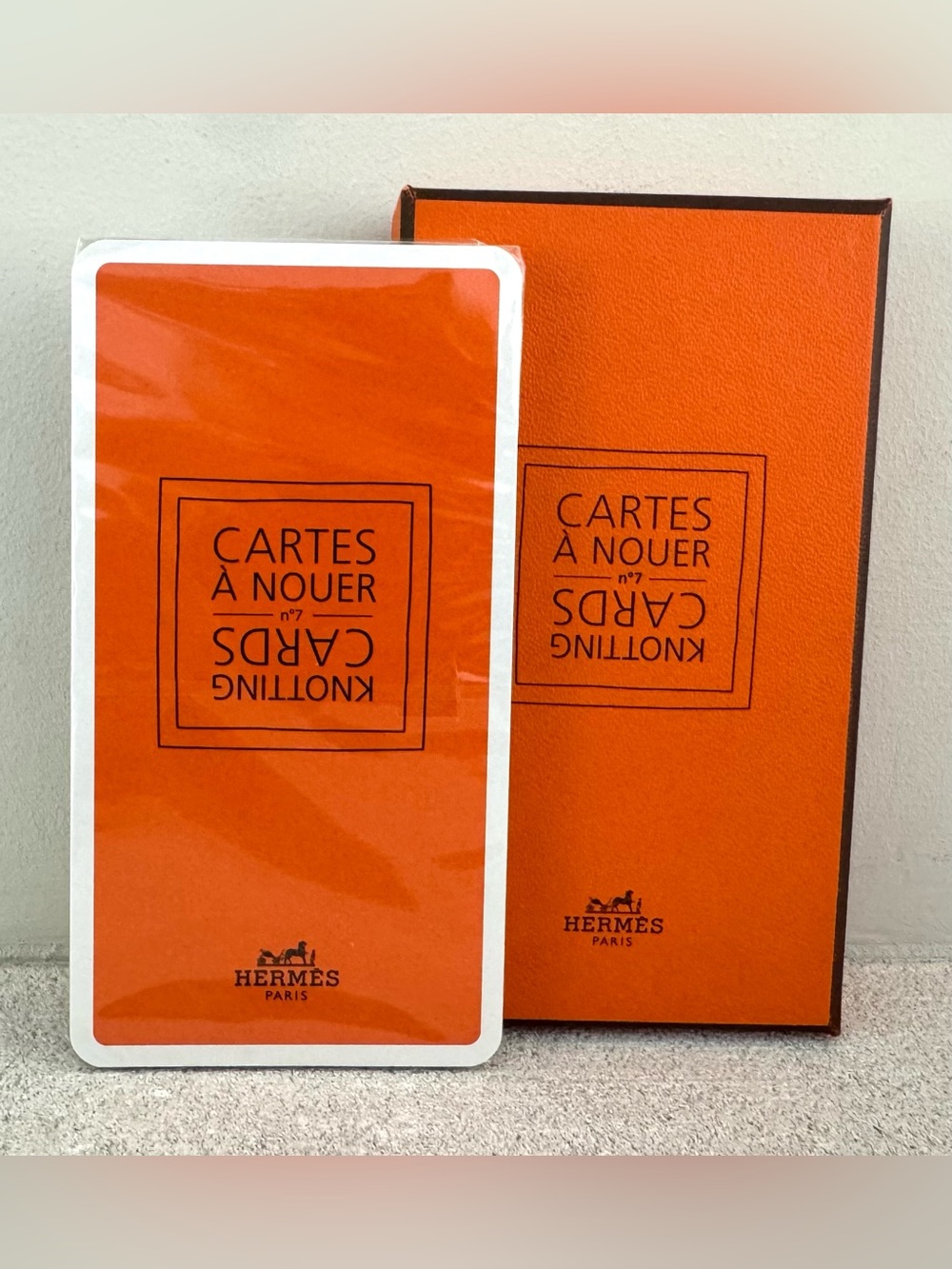 HERMES Cartes à Nouer No. 7 Knotting Cards Sealed w/ Box Scarf Guide